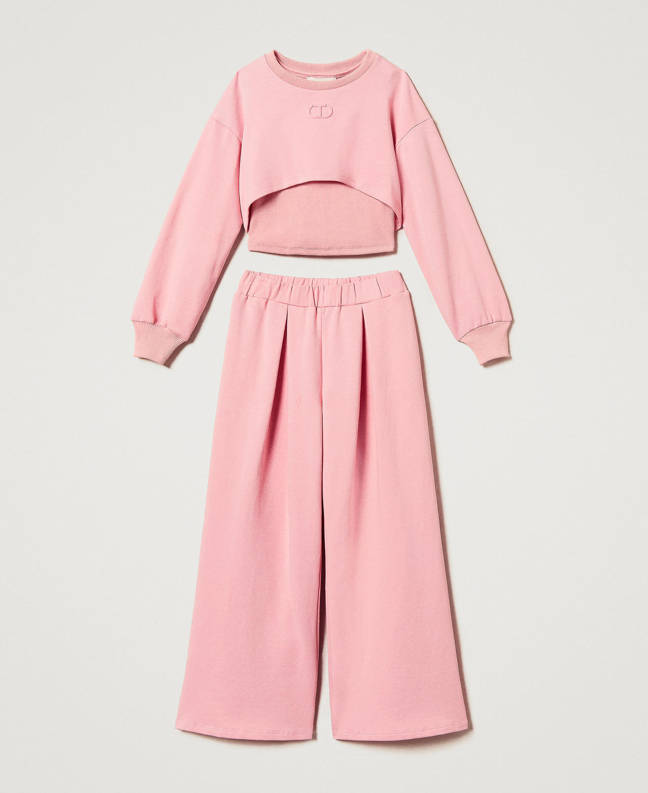 Top, trousers and sweatshirt with Oval T Sweet Rose Girl 251GJ2583_00533_0S