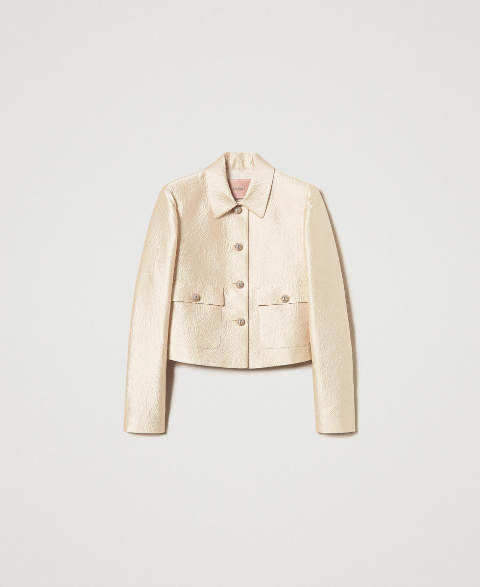 Короткий жакет из жаккардовой парчи