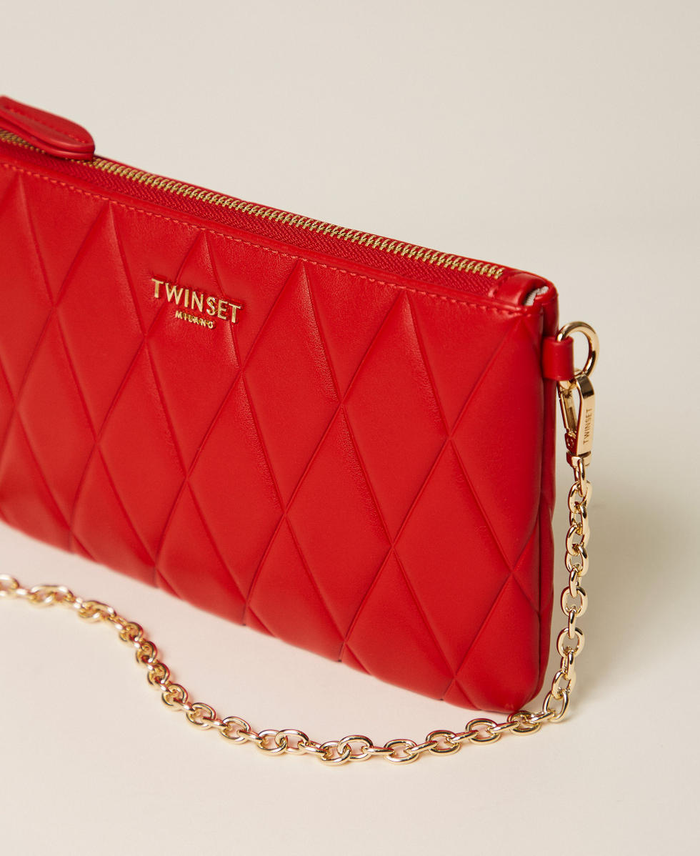Minibolso acolchado con logotipo Rojo Mujer 261TH7035_00015_02