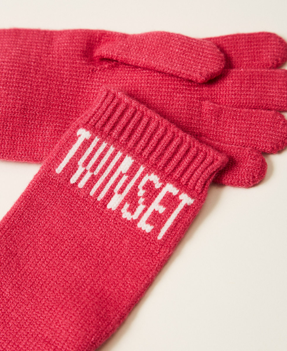 Guanti in maglia con logo Candy Rose Bambina 252GJ5016_00338_02