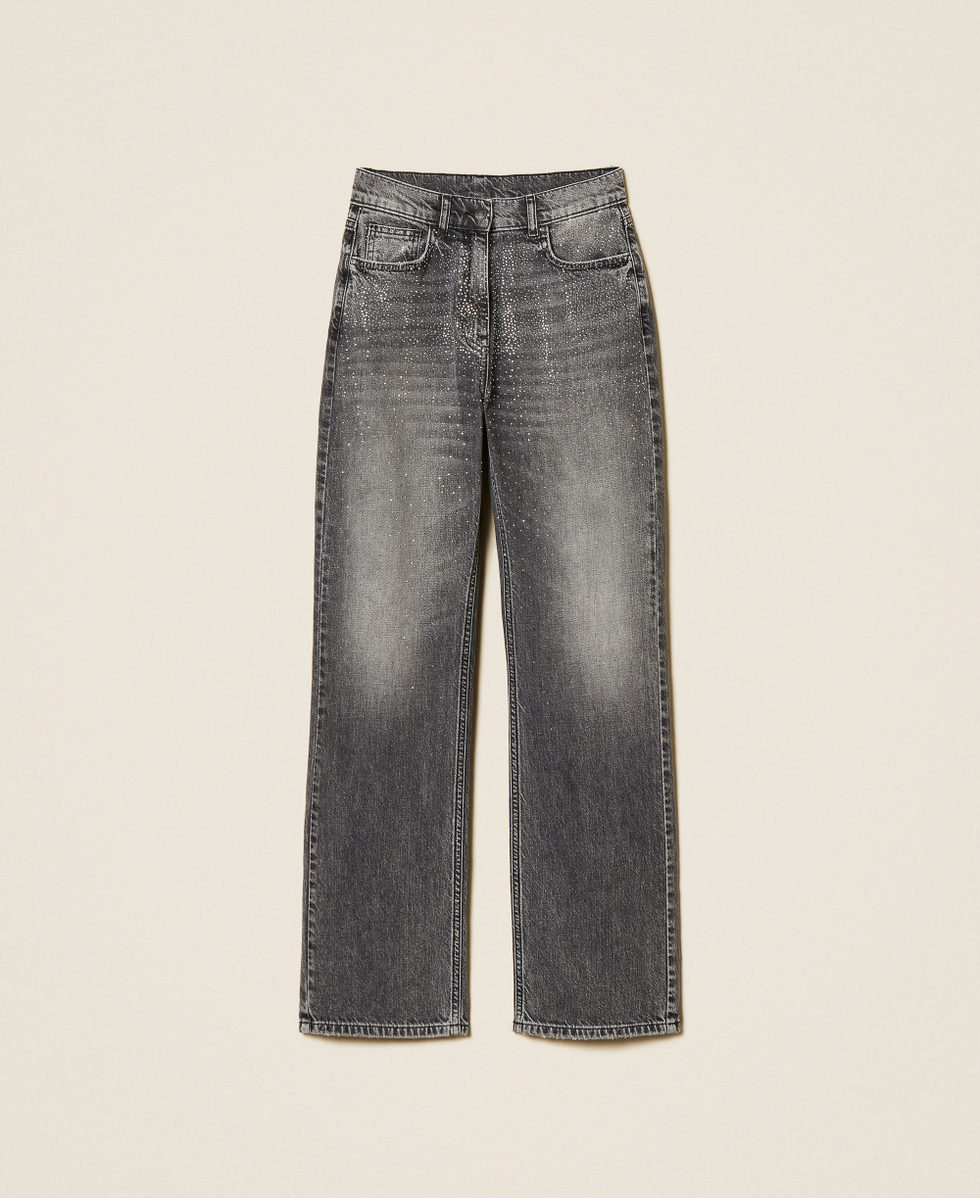 5-Pocket-Jeans mit Strass