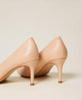 Mid heel leather court shoes "Candy Peach" Pink Woman 261TCP032_00867_03