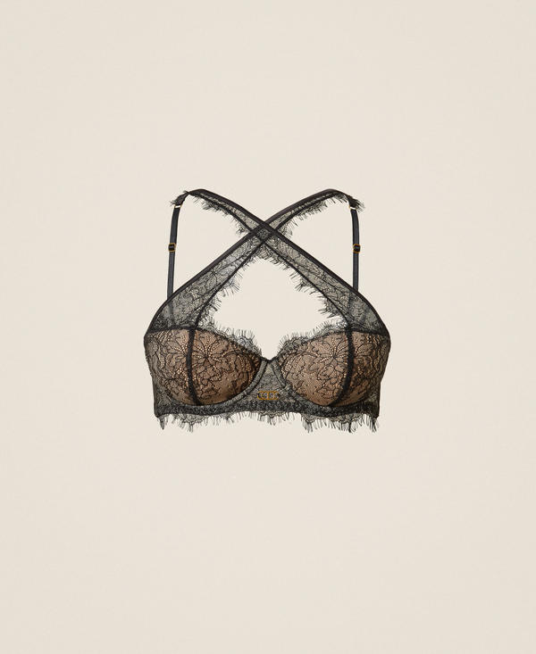 Chantilly lace balconette bra