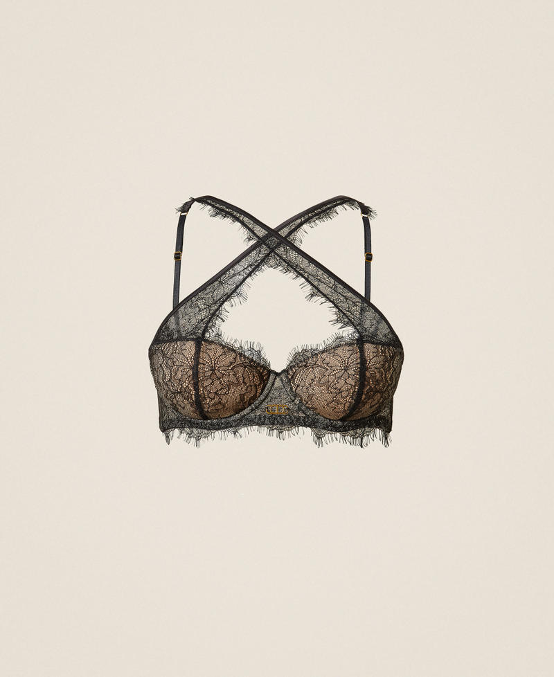 Chantilly lace balconette bra Black Woman 252LL6F33_00006_S0