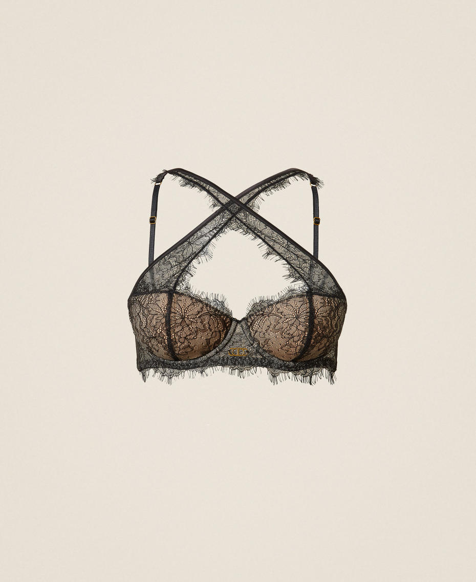 Chantilly lace balconette bra Black Woman 252LL6F33_00006_S0