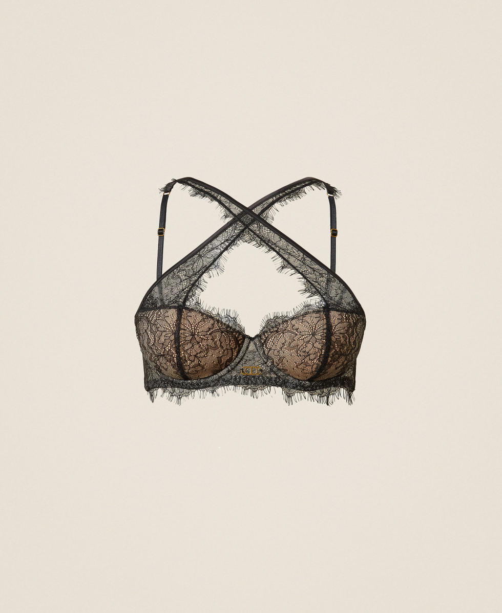 Chantilly lace balconette bra