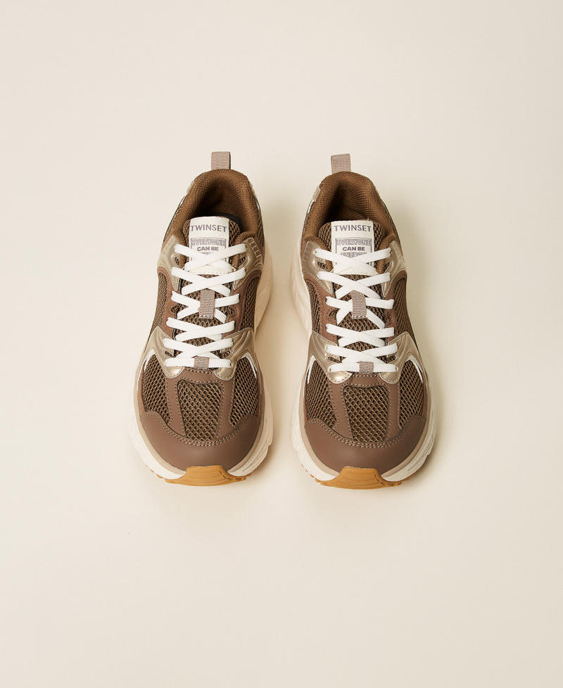 Fessura running trainers Khaki Woman 262TGT036_13165_04