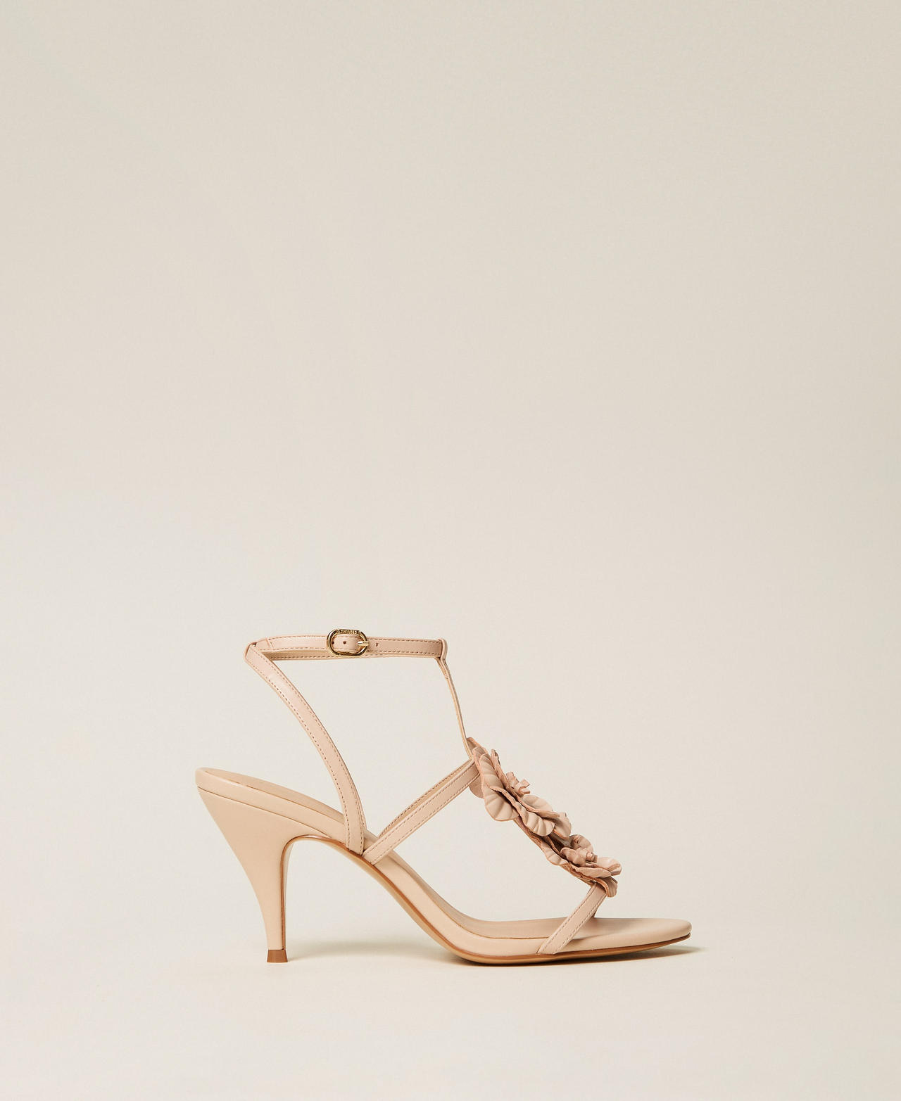 Twinset Sandales en cuir avec fleur