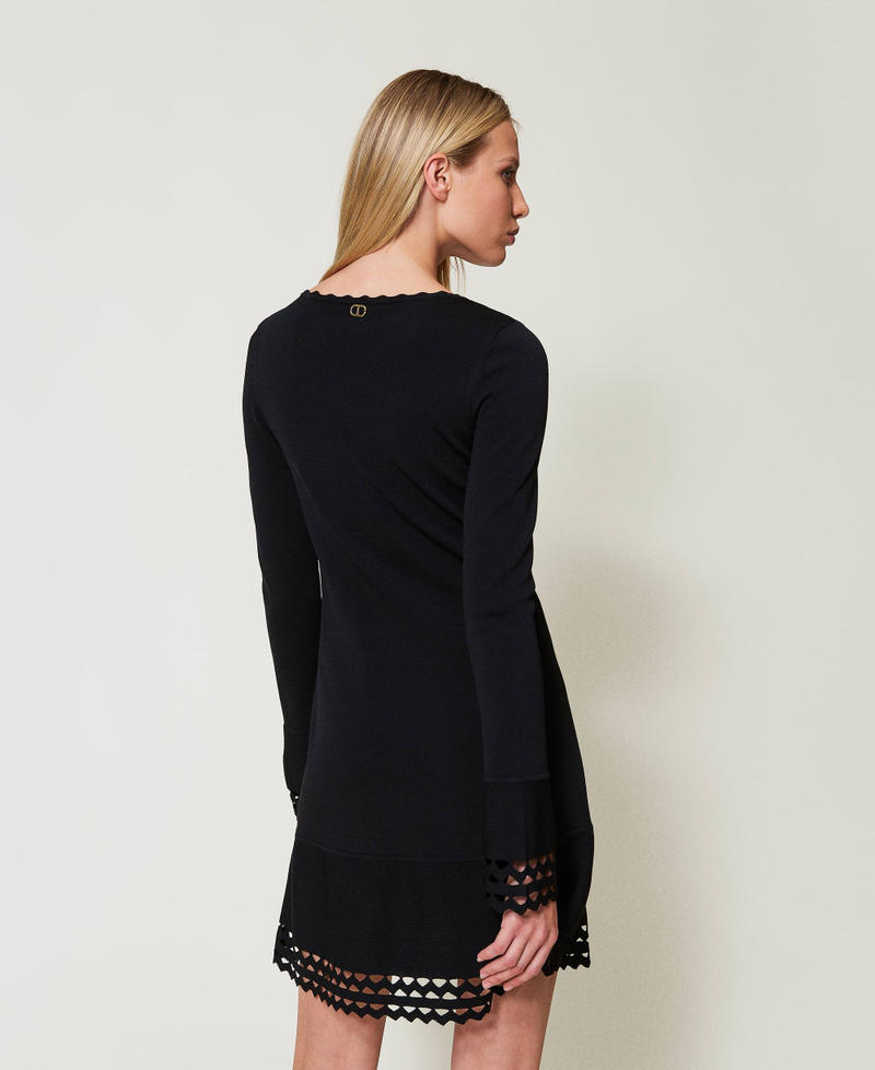 Short dress with geometric pattern