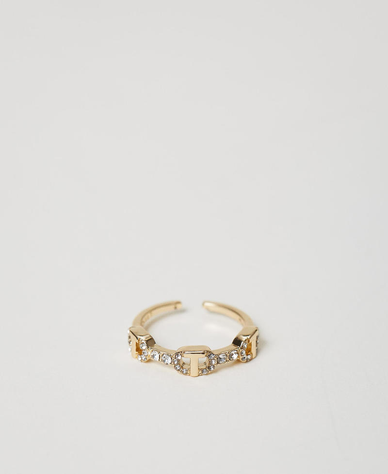 Ring mit Strass und Oval Ts New Gold Frau 251TA4033_10630_01