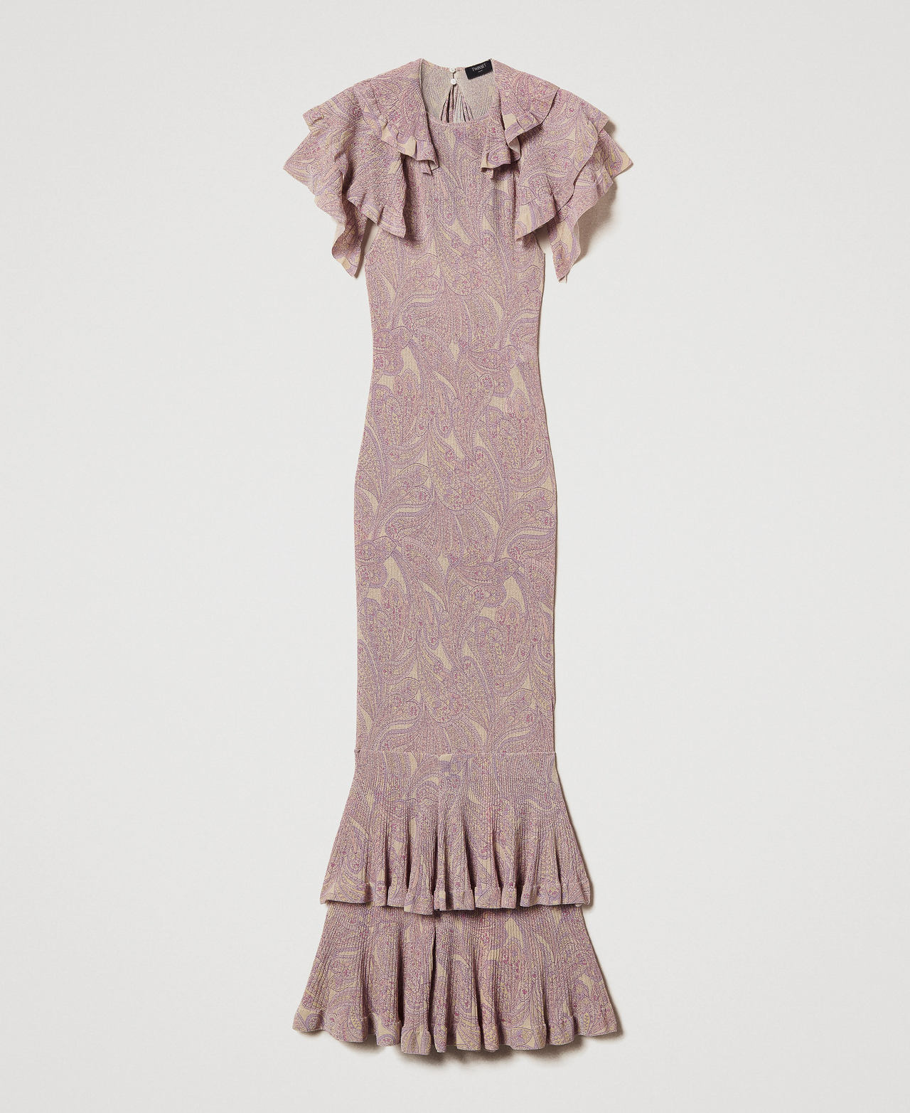 Maxistrickkleid „Lipari“ mit Print Paisleymuster-Print Small Lilac Frau 251TS3220_12591_0S