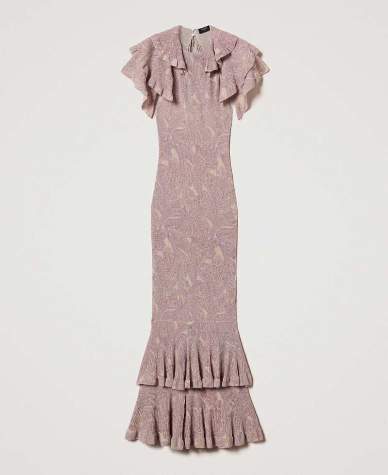 Maxistrickkleid „Lipari“ mit Print Paisleymuster-Print Small Lilac Frau 251TS3220_12591_0S