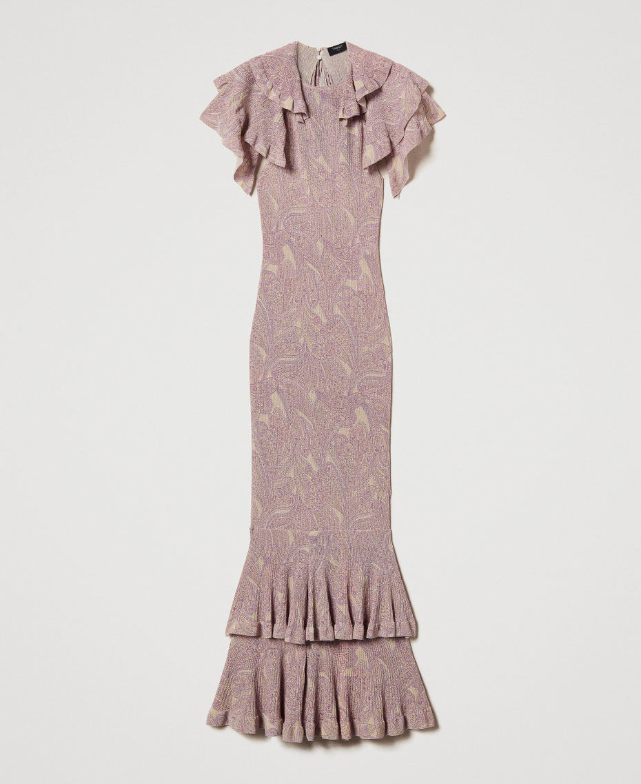 Maxistrickkleid „Lipari“ mit Print Paisleymuster-Print Small Lilac Frau 251TS3220_12591_S0