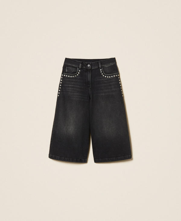 Bermudy z dżinsu z ćwiekami