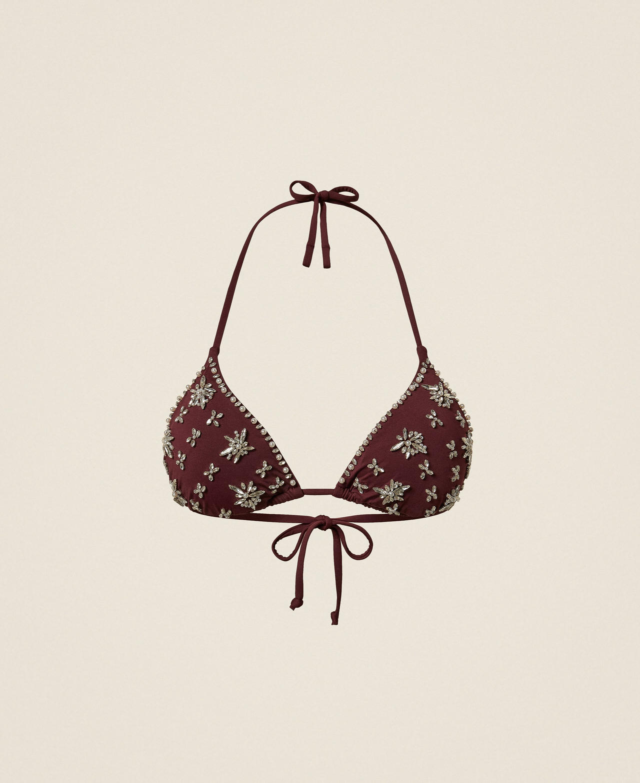 Haut de maillot de bain triangle avec broderie
