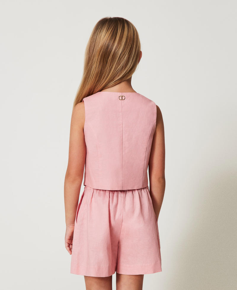 Linen blend shorts Sweet Rose Girl 251GJ2403_00533_03