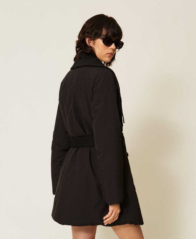 Giacca imbottita con frange Nero Donna 262LI2CAA_00006_03