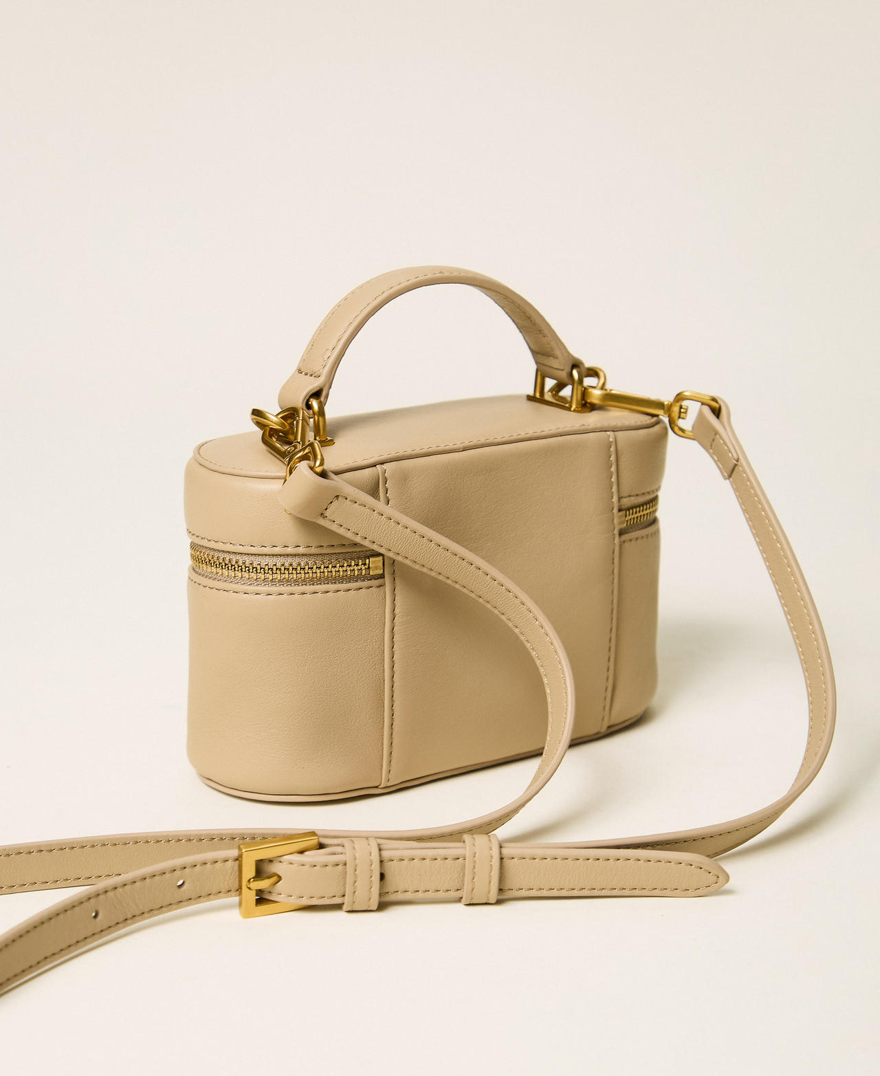 Leather shoulder bag Khaki Woman 262TD8170_13165_03