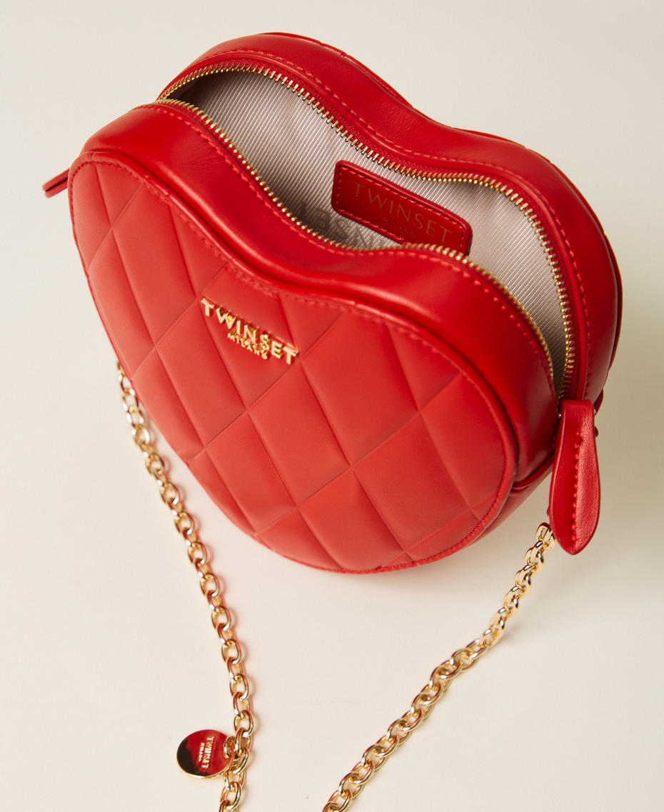 Mini heart-shaped bag with cross-body strap Red Woman 261TH7034_00015_04