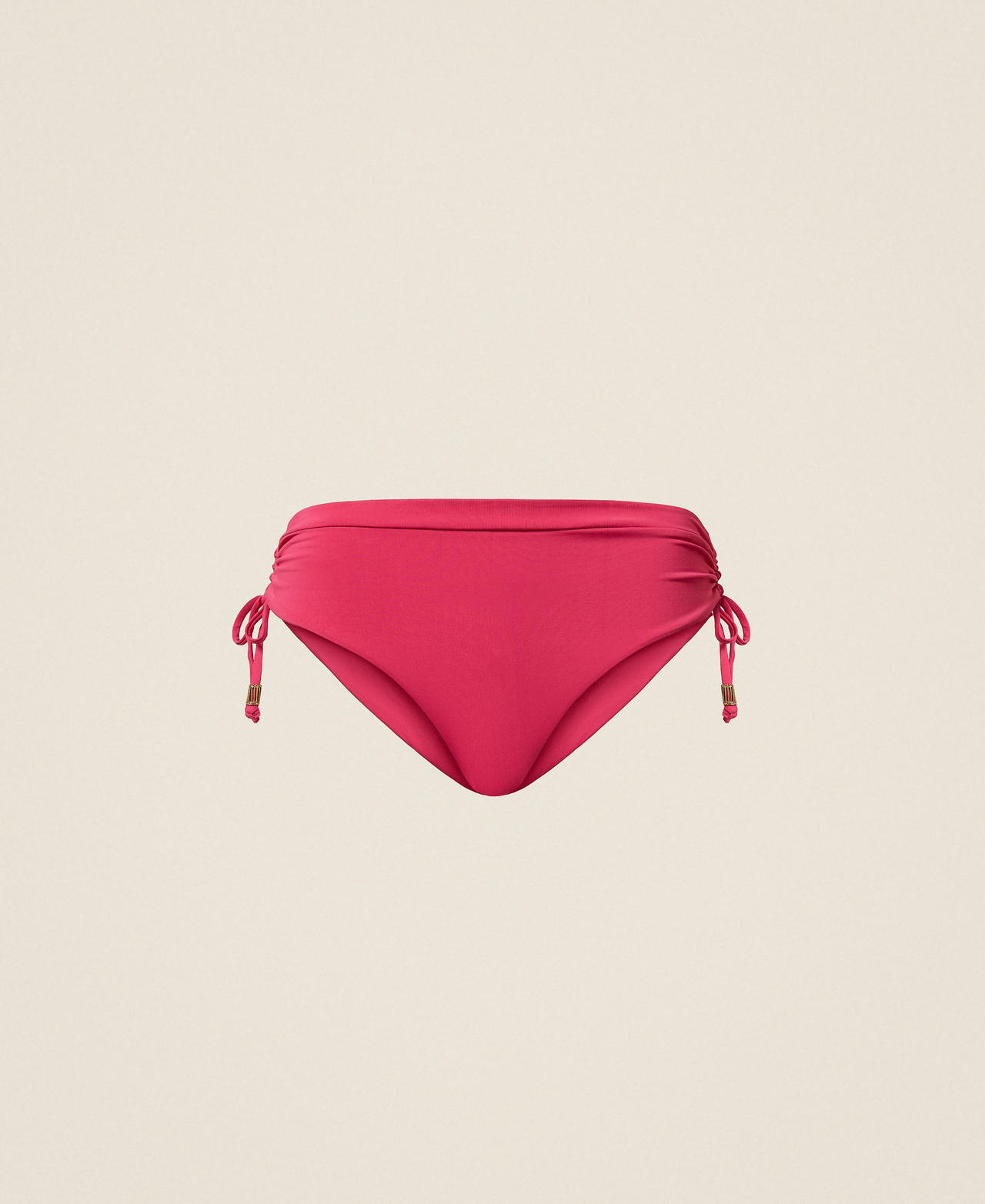 Twinset Women's Cyclamen Fuchsia Bikini Briefs With Drawstring