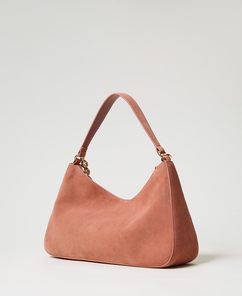 'Liliane' medium suede bag Dusty Pink Woman 252TB7162_00916_02