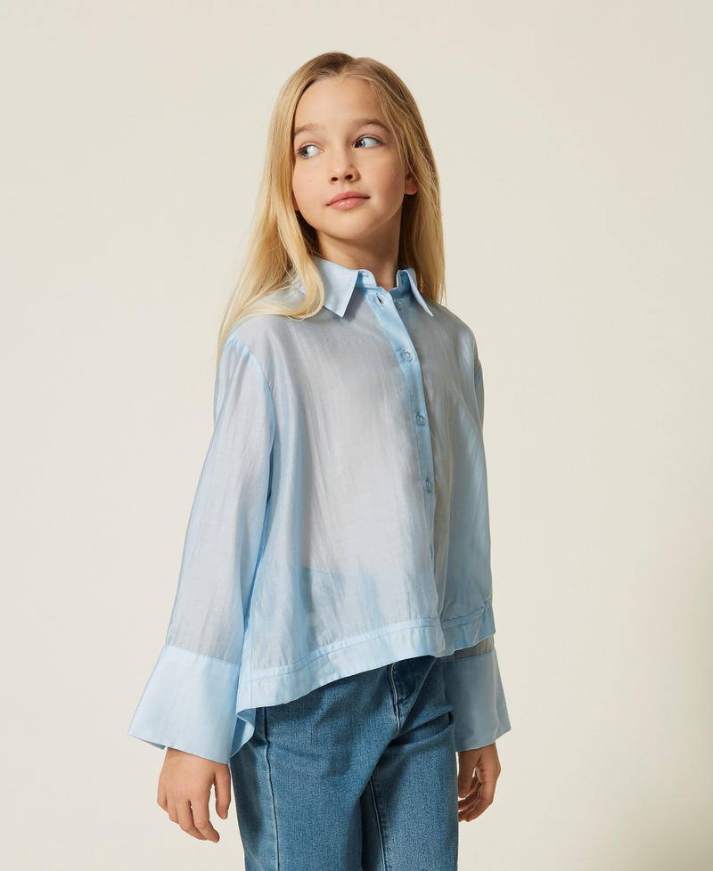 Camicia over in voile Skyline Bambina 261GJ2111_04614_02