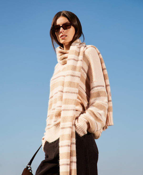 Maxi maglia in misto alpaca