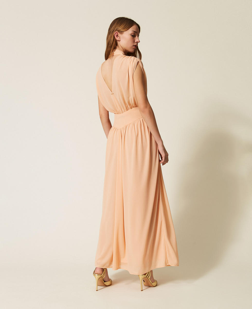 Robe longue avec fronce Rose "Candy Peach" Femme 261TP2601_00867_03