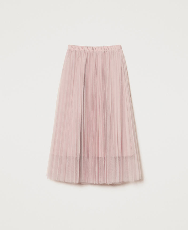 Jupe longue en tulle pliss&eacute; Rose Desert Femme 251LL2QAA_12109_S0
