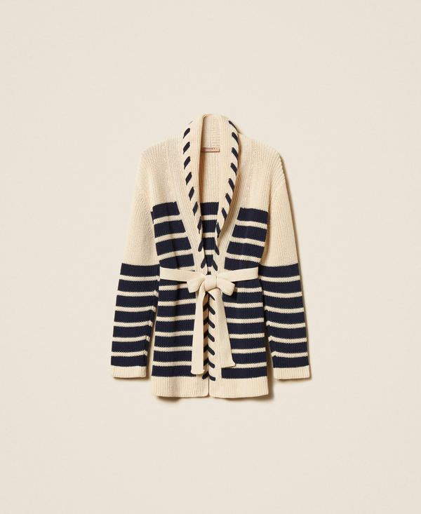 Strick-Cardigan im Streifen-Dessin