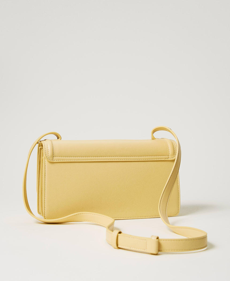 &lsquo;Brera&rsquo; rectangular bag with Oval T fastener Pale Yellow Woman 251TB7231_12144_03