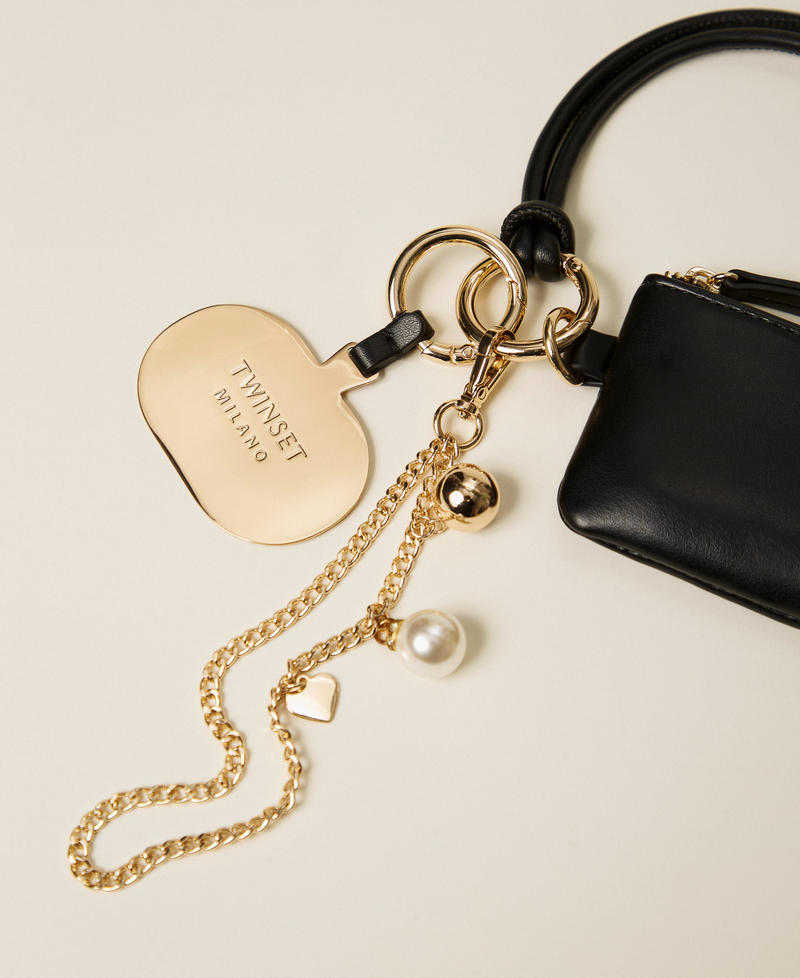 Coin holder with shoulder strap and charms Black Woman 261TH703C_00006_02