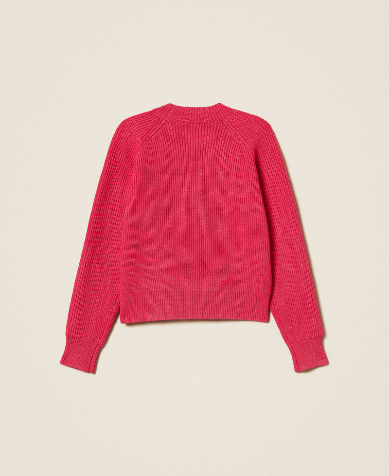 Pull côtelé avec boutons Oval T Rose Candy Rose Fille 252GJ3061_00338_S1