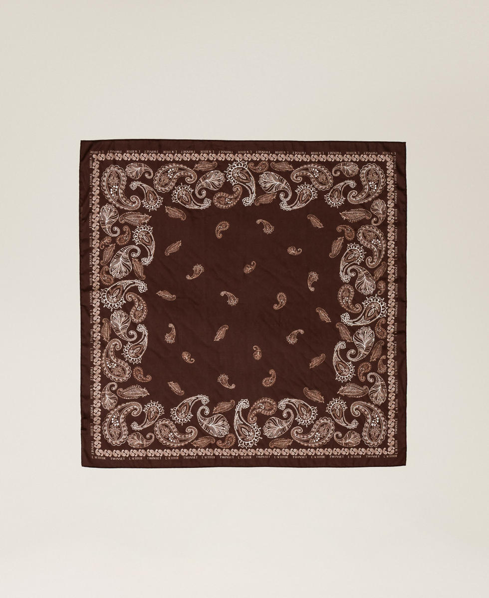 Kefiah con stampa foulard Stampa Foulard Chocolate Lab Donna 261AA4080_13355_05