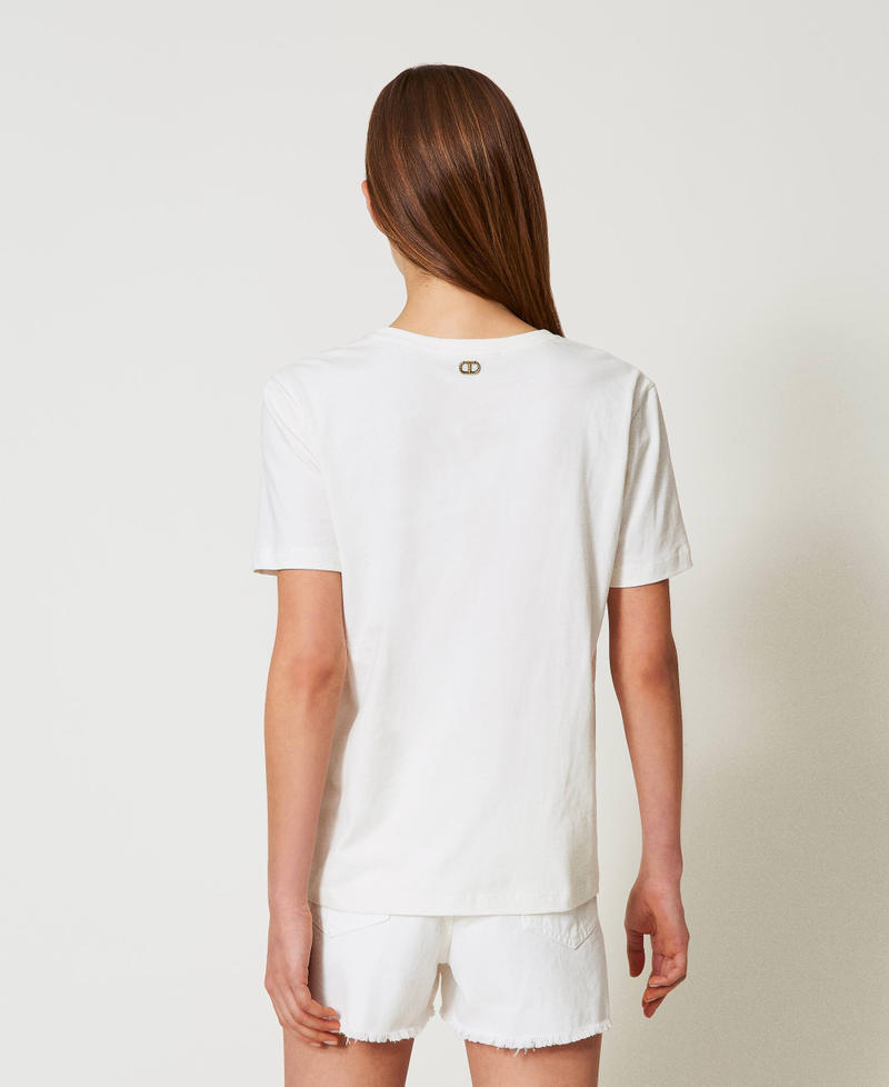 T-shirt with openwork embroidery White Snow Woman 251TT2290_00282_03