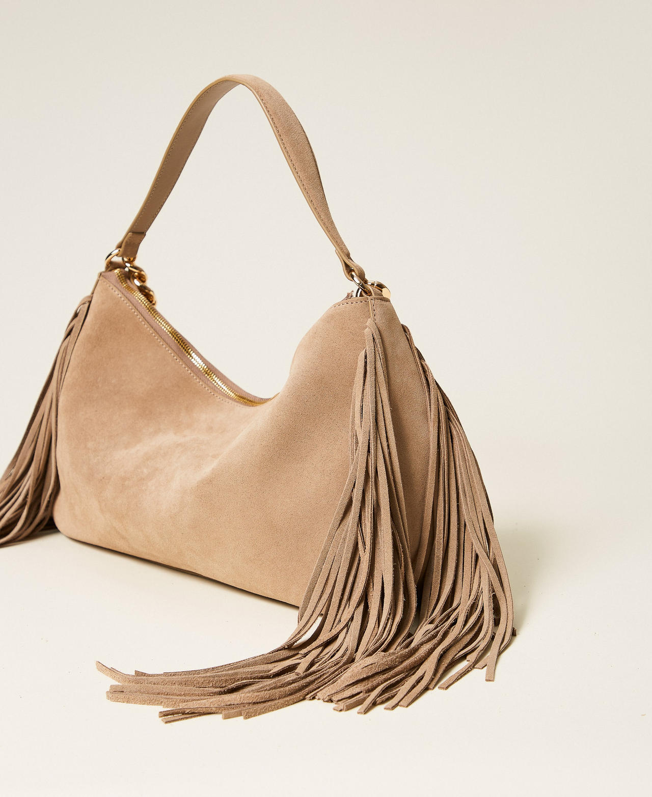 'Liliane' medium suede bag Sand Woman 261TB7083_00017_03