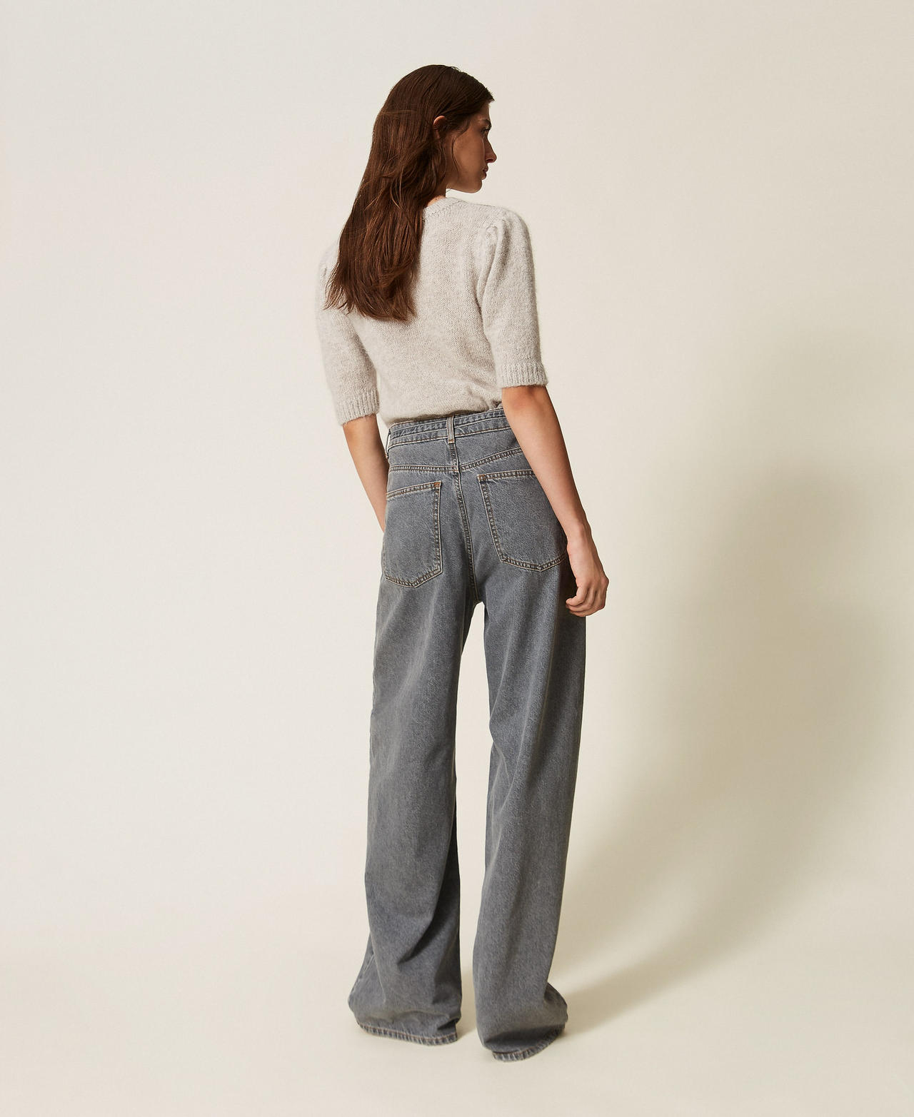 Jean ballon cinq poches Denim Gris Femme 262TT2391_00574_03