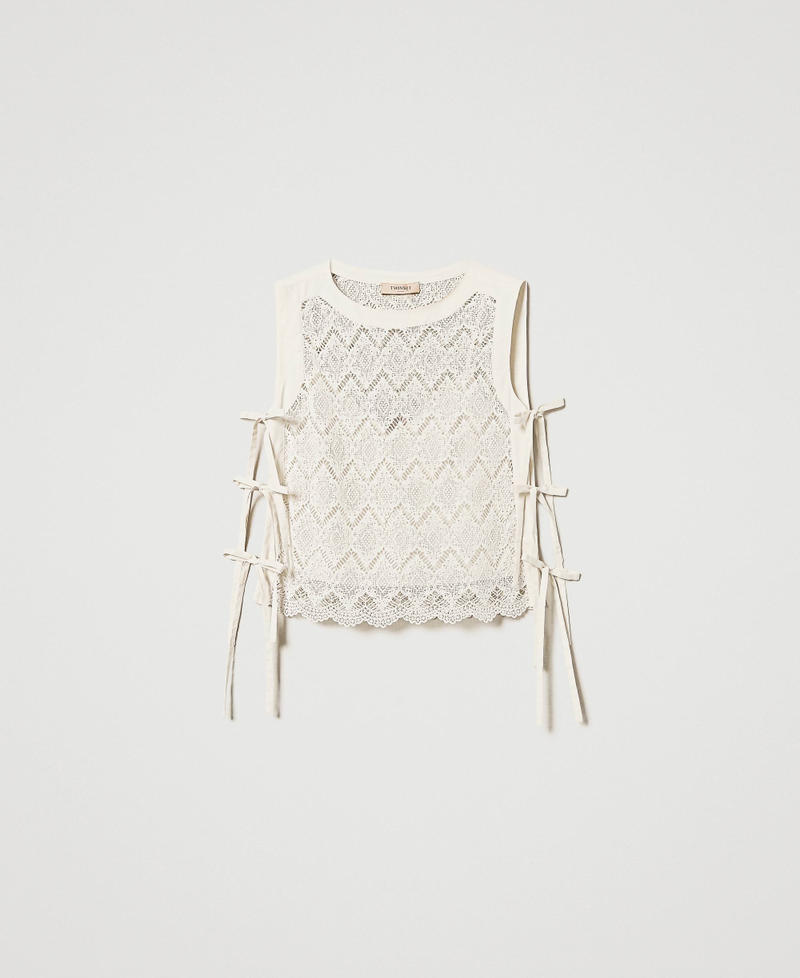 Top in pizzo macramè