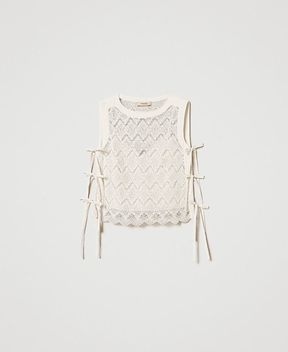 Top in pizzo macramè