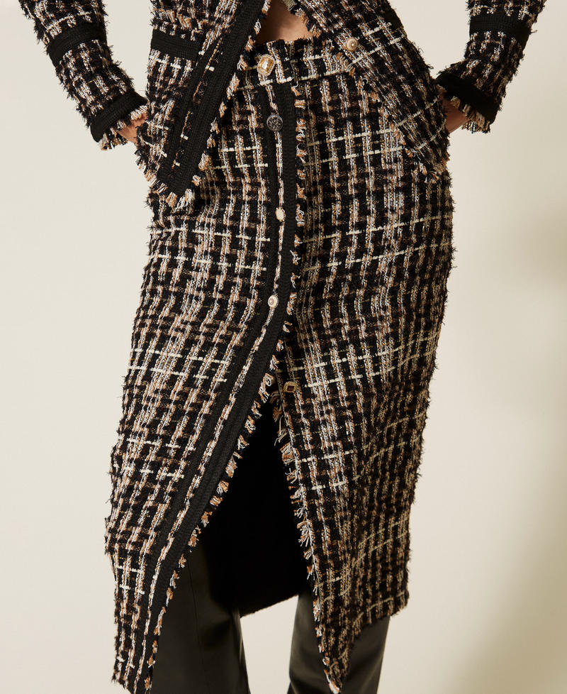 Myfo boucl&eacute; midi skirt with buttons Special Boucl&egrave; Woman 262AQ2022_14050_04