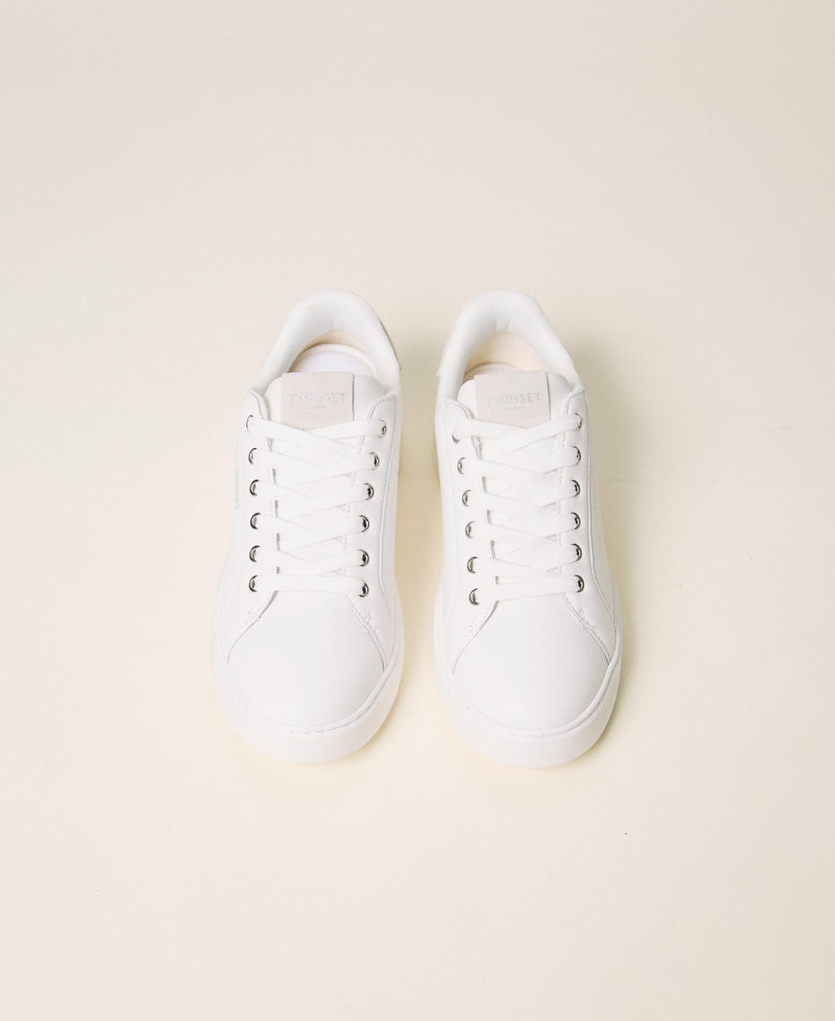 Sneaker aus Leder Wei&szlig; Frau 262TCP09A_00001_04