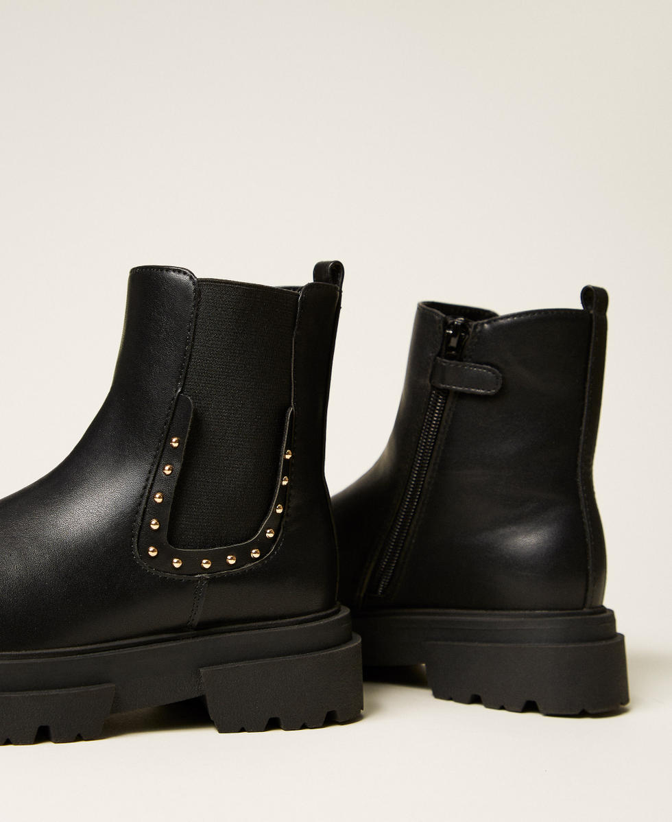Chelsea-Boot mit Nieten Schwarz M&auml;dchen 252GCJ020_00006_03