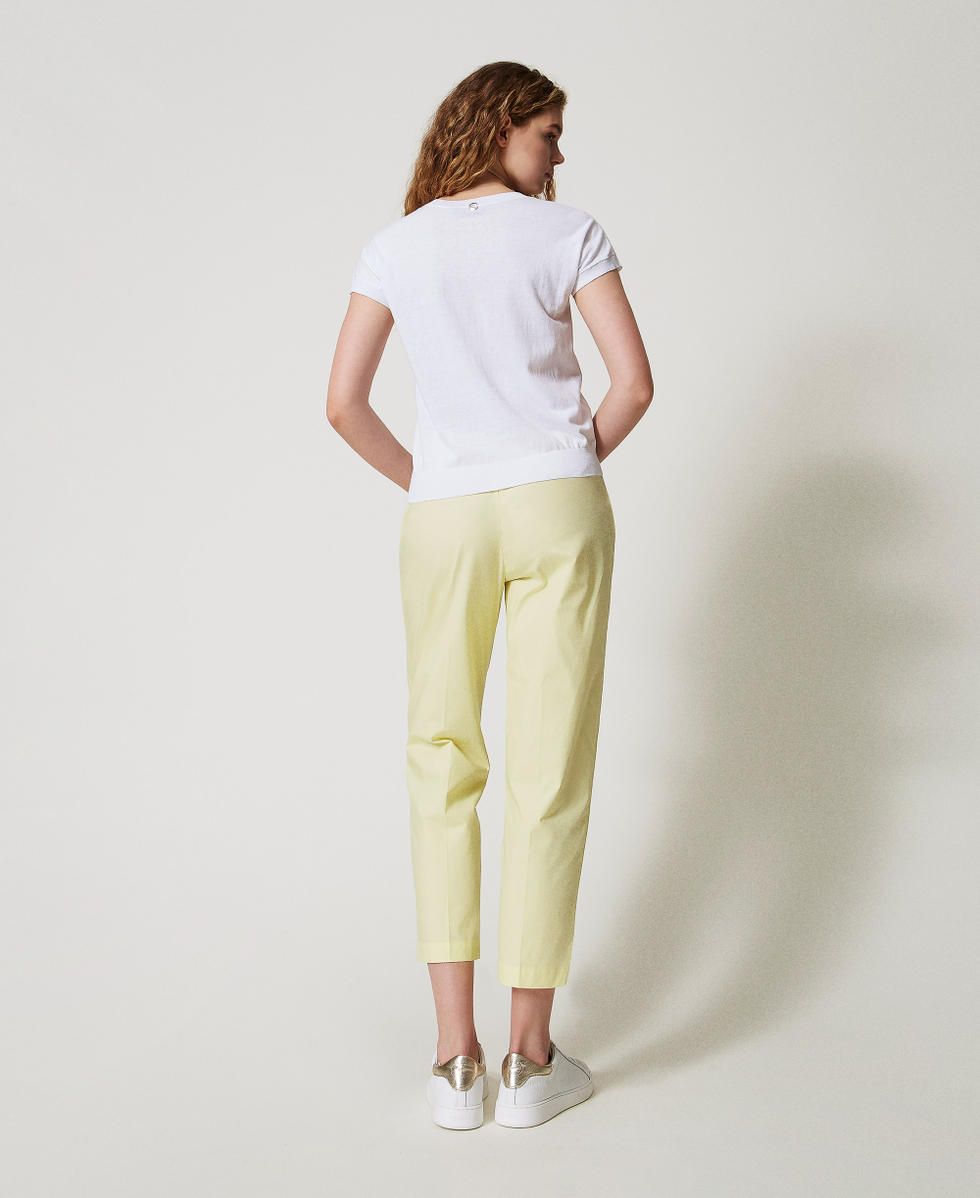Poplin chino trousers Yellow Pear Woman 251AX2112_12348_02