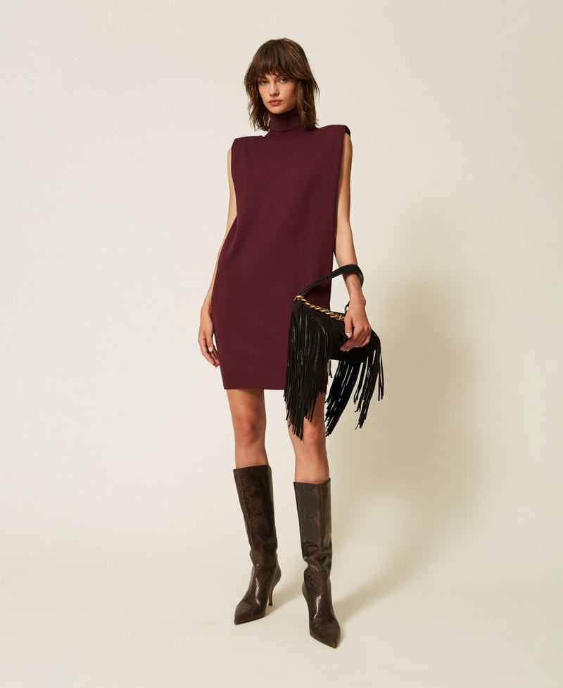 Abito corto smanicato in maglia Viola "Winetasting" Donna 262TF3020_05609_T0