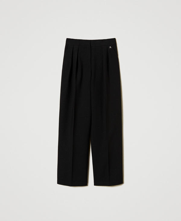 Palazzo trousers with pleats