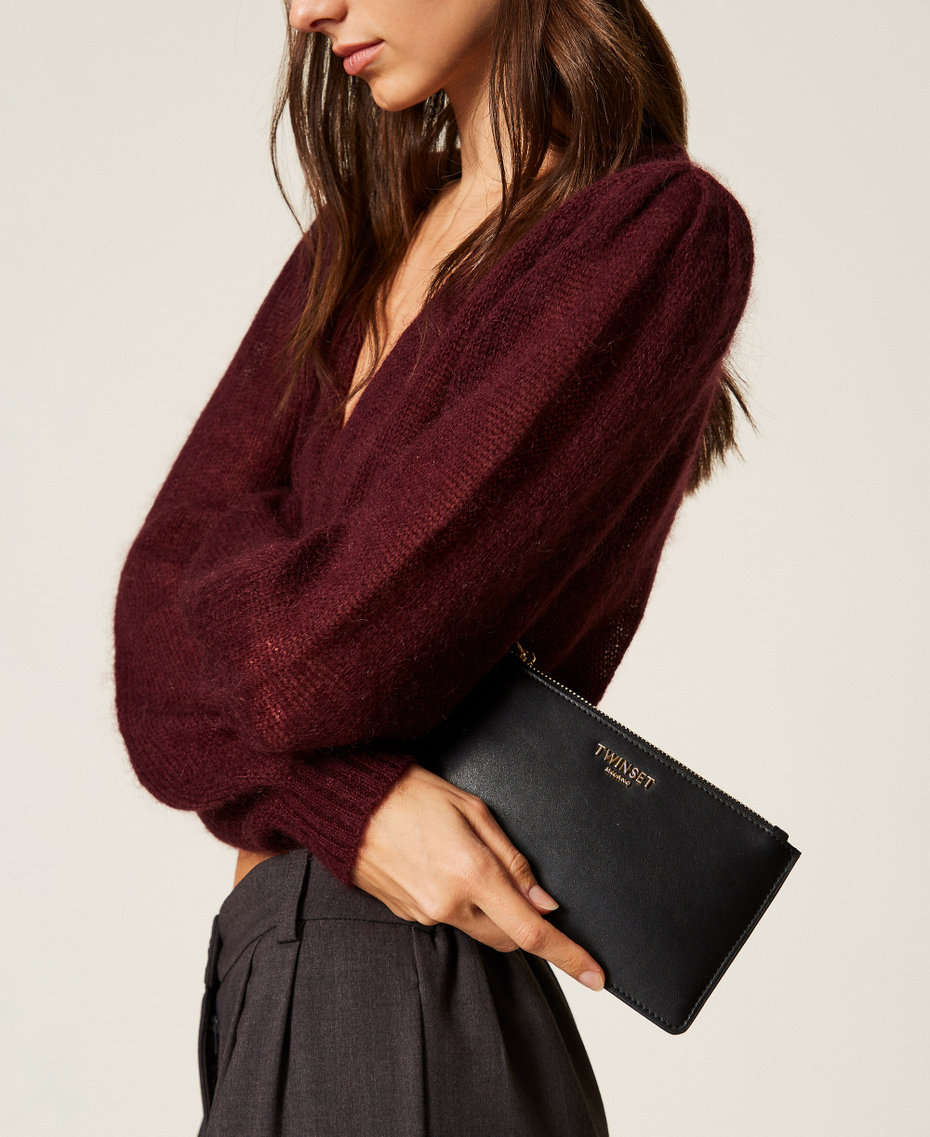 Id document pouch with logo Black Woman 252TL8032_00006_T0