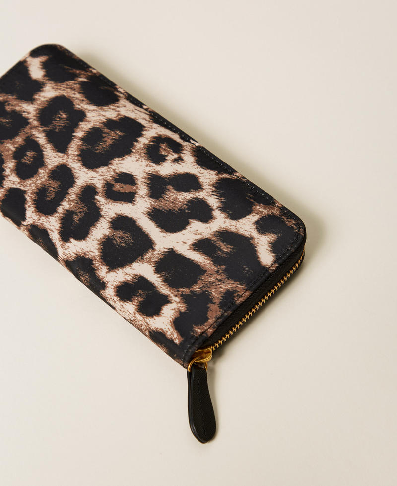 Animal print zip-around wallet Leopard Print Woman 262TL8010_02114_02