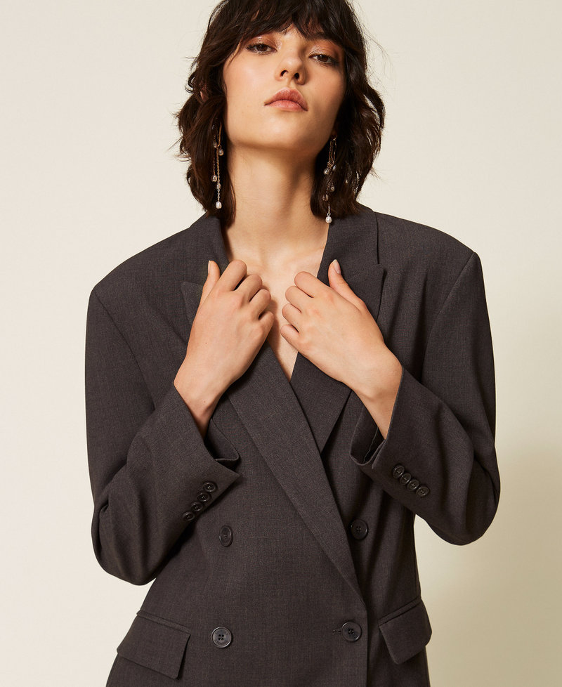 Giacca blazer doppiopetto Grigio Antracite Melange Donna 262TF2010_12840_05
