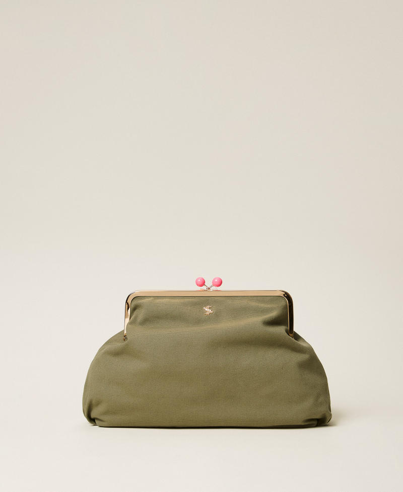 MYFO maxi canvas clutch Alpine Green Woman 261AQ8010_00914_01