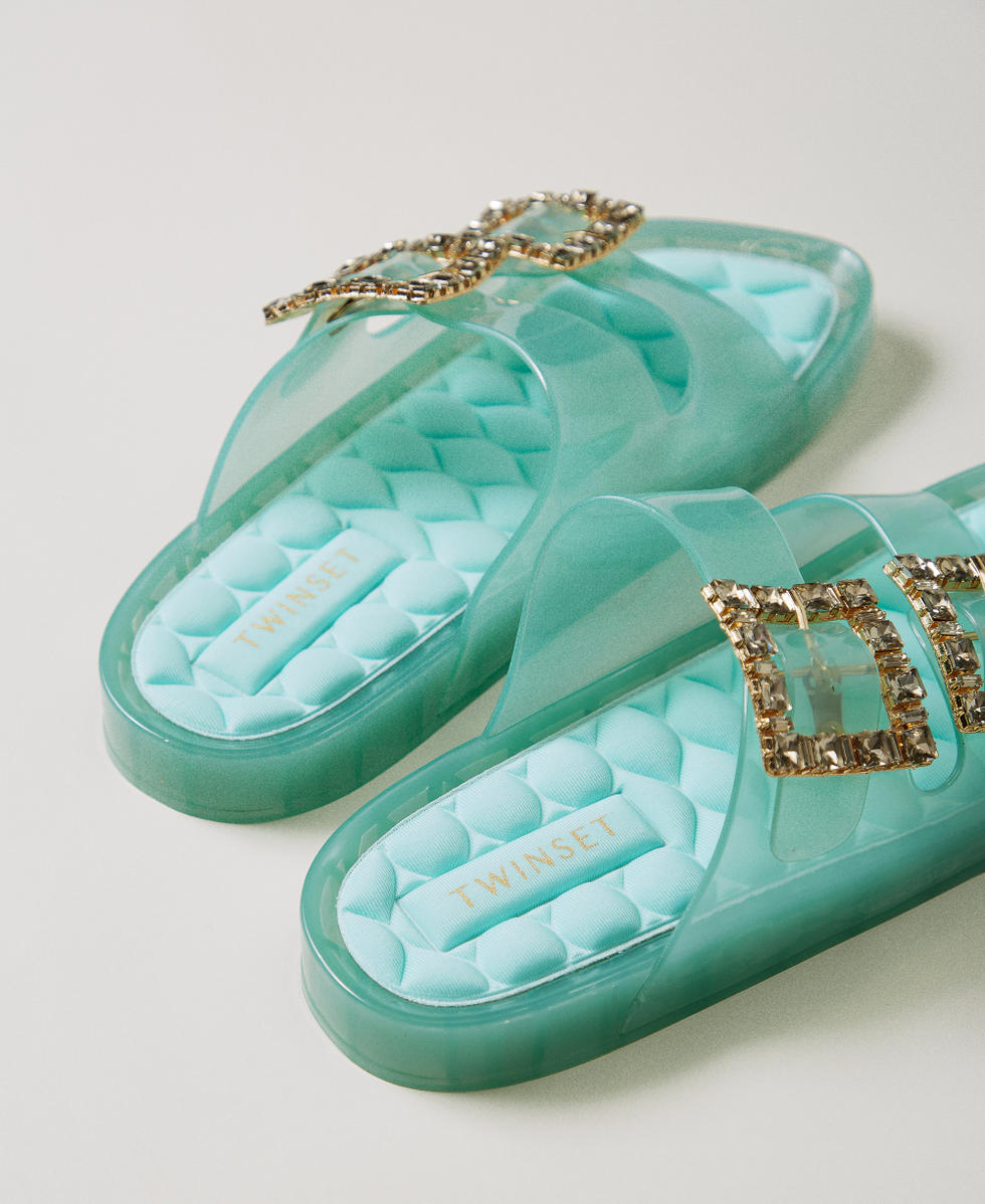 Sandalias de pala con hebillas joya Green Marine Mujer 251LMT010_12361_03